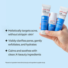 Peach Slices 3-step acne starter kit toner bottle for pore clarification and balanced skin.