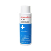 Peach Slices acne toner bottle demonstrating gentle, blemish-control action.