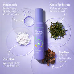 Close-up of Niacinamide and Zinc PCA ingredients in Peach Slices formula