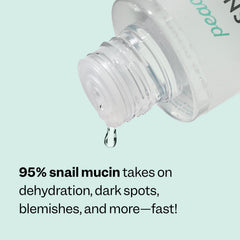 Cica and hyaluronic illustration for Peach Slices Snail Rescue Toner