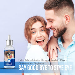 Penntr Stye Eye Drops applying scene demonstrates easy, gentle treatment of eyelid irritation.