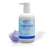 PeptideLabz Copper Peptide Body Lotion bottle showing lightweight hydration for smoother skin.