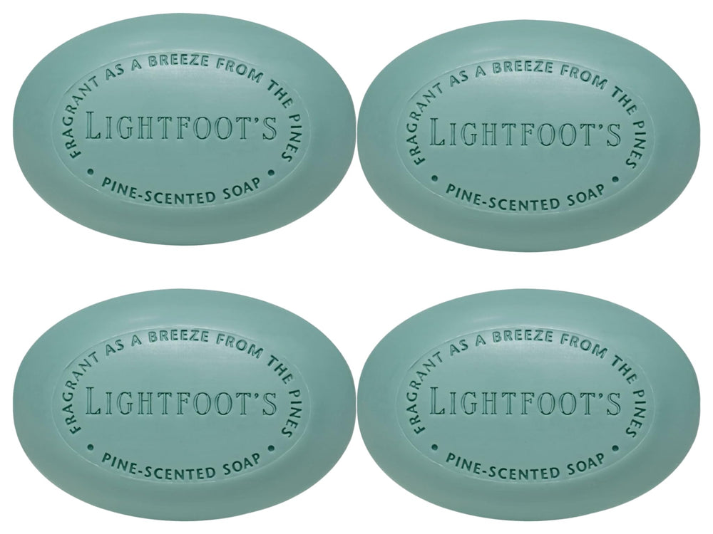 Perdy Good Lightfoot Pine Soap pack of 4 bars for daily shower freshness