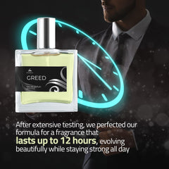 Perfa Greed travel-size perfume demonstrates portable luxury on the go.