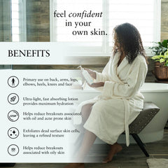 Texture close-up reveals a light, non-greasy feel for daily use