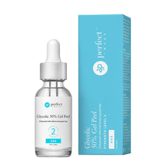 Perfect Image glycolic peel 50% bottle closeup for professional use