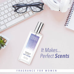 Perfect Scents pear-skin note opens the fragrance with freshness.