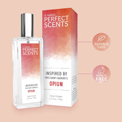 Perfect Scents Opium-inspired with rose-petal nuance for romantic appeal.