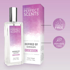 Perfect Scents Obsession spray action, easy mist for all-day diffusion.