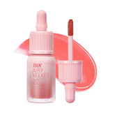 Peripera Ink Airy Velvet Lip Tint Center Peach bullet wand for precise application
