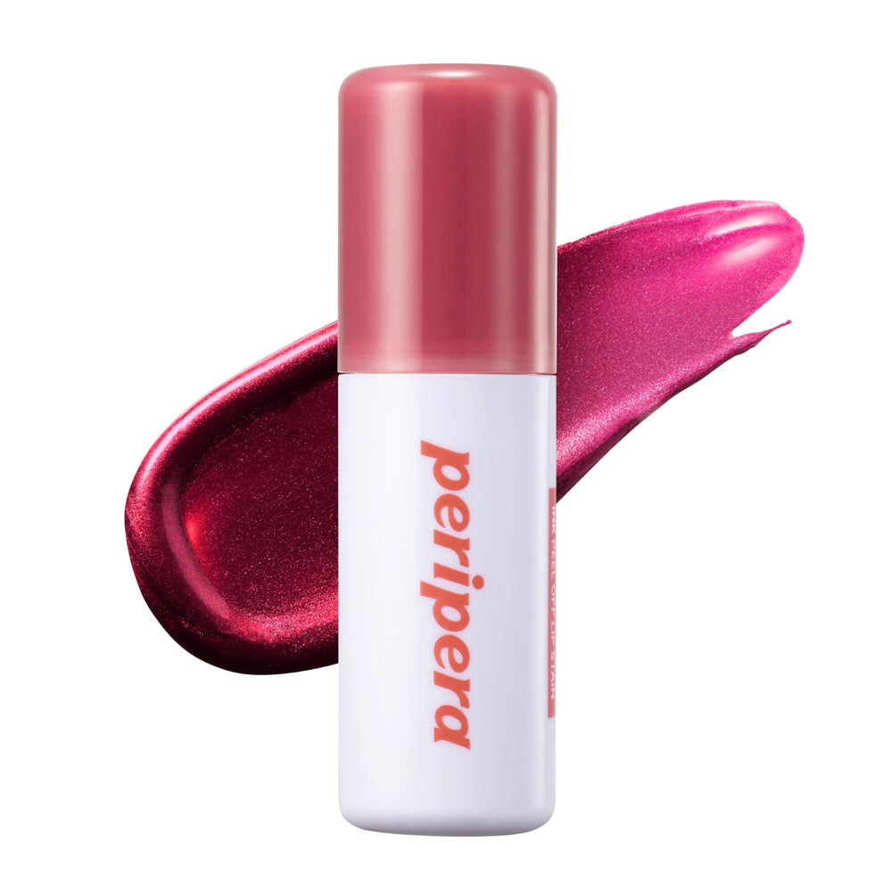 Peripera Ink Peel Off Lip Stain 02 Dear Rose packaging close-up with sleek bottle