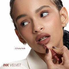 Peripera Ink The Velvet Lip Tint applicator for precise, even color application.