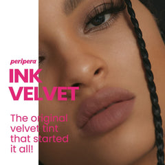 Cocoa Nude on lips demonstrates long wear and subtle stain with Peripera tint