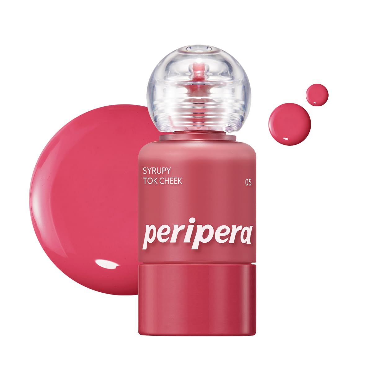 Peripera Syrupy Tok Cheek bottle view highlights easy application.