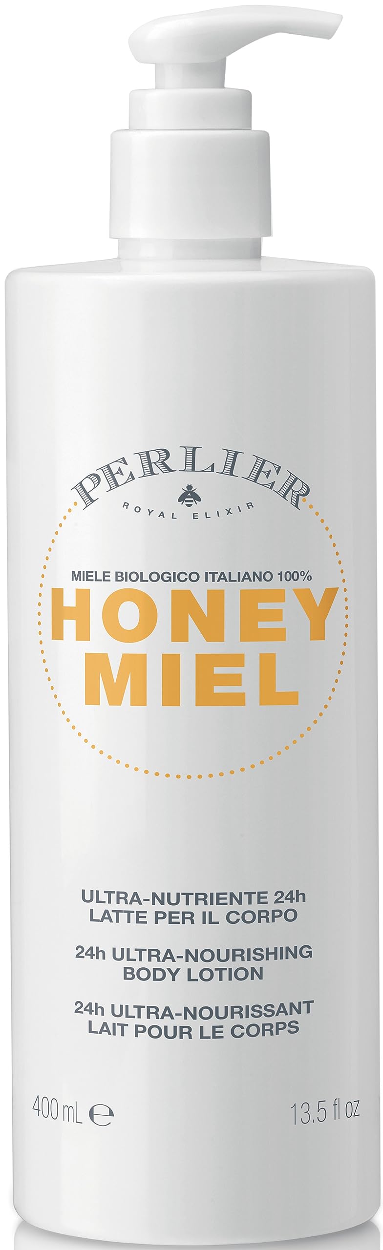 Perlier Honey Miel bottle front for deep hydration and silky skin
