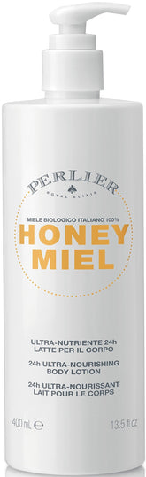 Perlier Honey Miel bottle front for deep hydration and silky skin