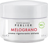 Perlier pomegranate revitalizing cream jar delivers radiance and hydration.