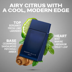 Perry Ellis Sky EDT bottle cap close-up, premium design and refreshing vibe