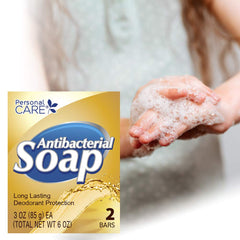 Personal Care Products antibacterial soap 2-pack bottle, keeps hands feeling fresh all day.