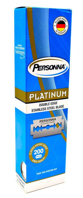 Personna Platinum Double Edge blades in pack front for extended supply