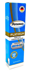 Personna Platinum Double Edge blades in pack front for extended supply