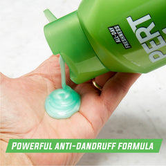 Pert Plus lightweight, non-greasy formula shown on hair after washing.