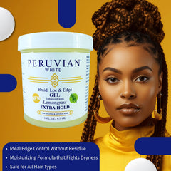 Peruvian White Gel anti-frizz formula reduces flyaways