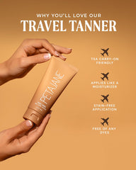 Peta Jane Tan Extender lotion texture closeup demonstrates smooth, non-greasy finish.