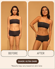 Applying PETAJANE Ultra Dark Mousse for even, streak-free coverage.