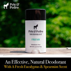 Pete & Pedro Fresh scent with eucalyptus and spearmint for refreshing aroma.