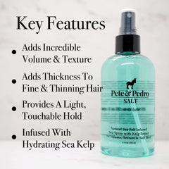 Hands applying Pete & Pedro SALT for touchable texture.