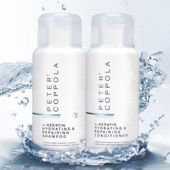 Peter Coppola a-Keratin Repairing Conditioner packaging suggests hair restoration