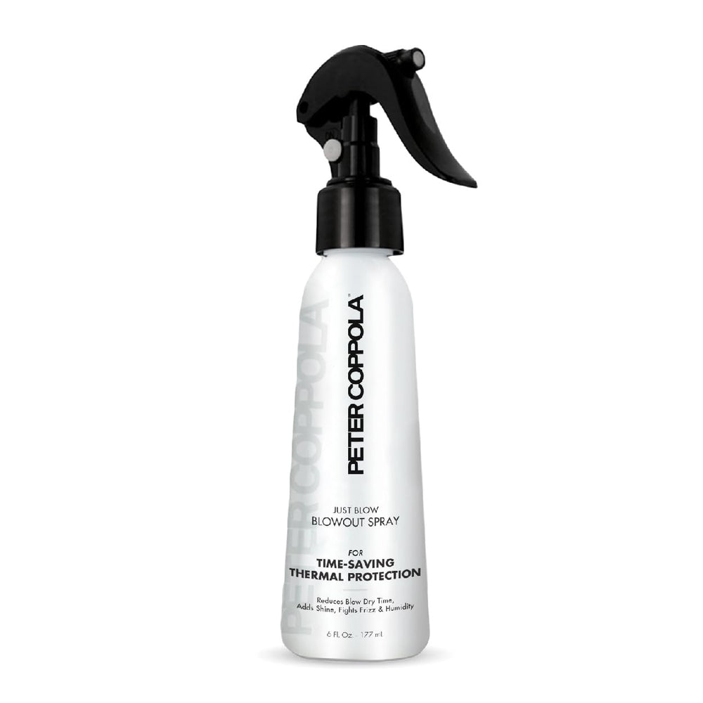 Peter Coppola Just Blow bottle dispensing for easy, even heat protection during blow-drying.