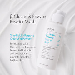 Petitfee B-Glucan Enzyme Wash papain enzyme action softens dead skin cells