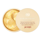 Petitfee Gold & Snail Eye Patch packaging highlights premium eye care.