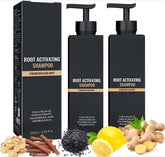 pewatul Root Activator Shampoo bottle application showing the product in hand for daily use