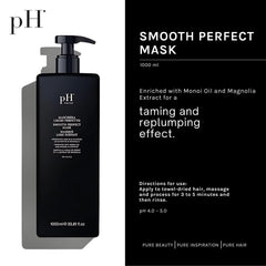pH PURE HAIR mask jar shows creamy texture ready for deep conditioning.