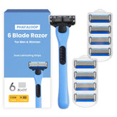 Phafaloop 6-blade razor pack shot for a smooth, confident daily shave.