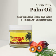 Phamark palm oil 2oz amber bottle on counter for cooking and care