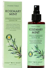 PHARM TO TABLE Leave-In Conditioner Spray bottle for rosemary-mint hydration and detangling.
