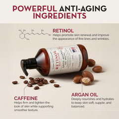 Rosen Apothecary caffeine-infused retinol lotion energizes skin.