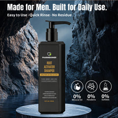 PHARMBANNER menthol peppermint cooling sensation conveys refreshing scalp relief.