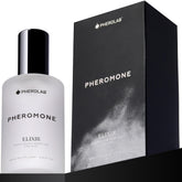 PHEROLAB Elixir bottle closeup highlights premium packaging and magnetic scent potential.