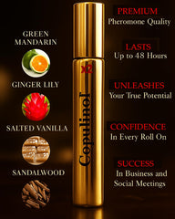 Pherolec Global COPULINOL X2 roll-on application on skin demonstrates easy, discreet use.