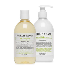 Phillip Adam fragrance-free shampoo bottle, gentle on sensitive scalps.