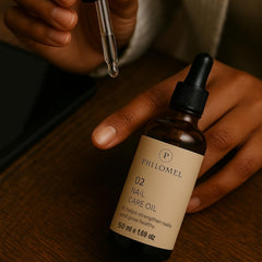 Nails receive nourishment with Philomel Care Oil during application