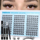PHKERATA lash clusters kit natural wispy look for daytime wear