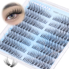 PHKERATA wispy lash clusters cat-eye for natural definition and lift