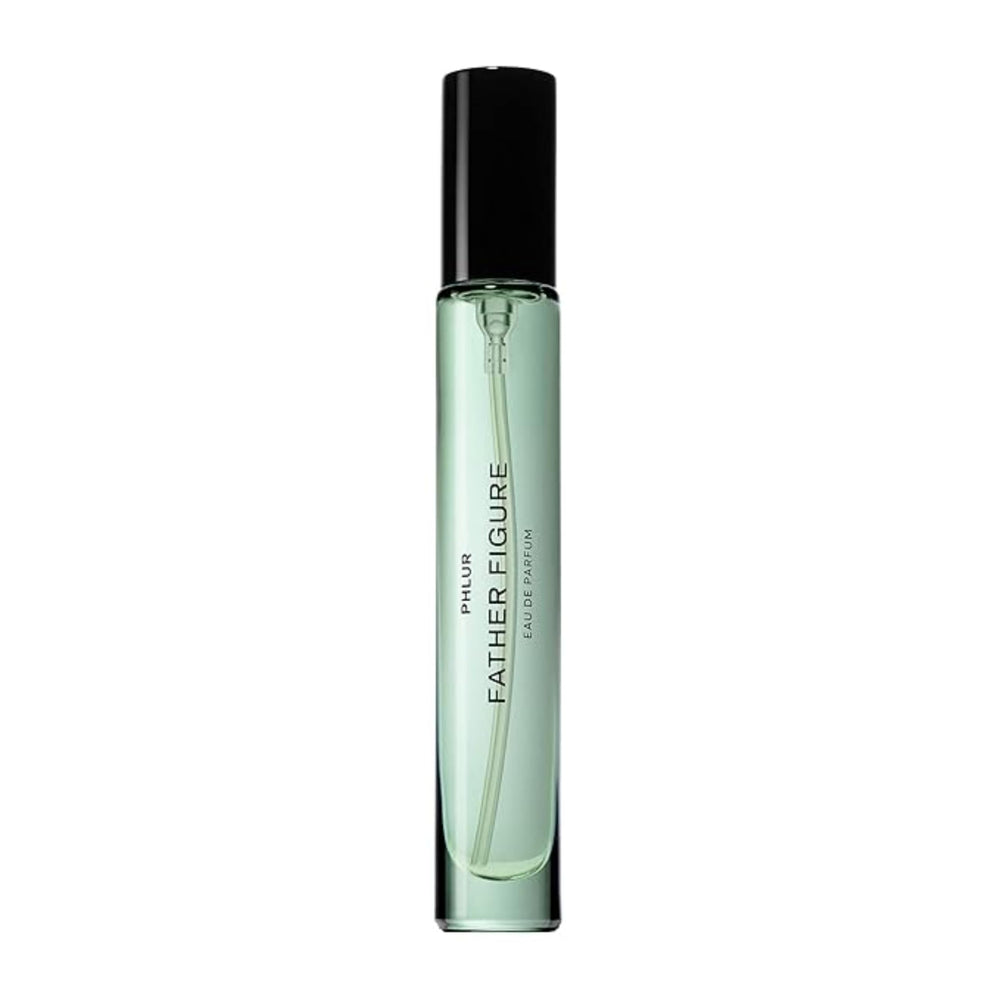 PHLUR Father Figure travel-size bottle for on-the-go fragrance moments.