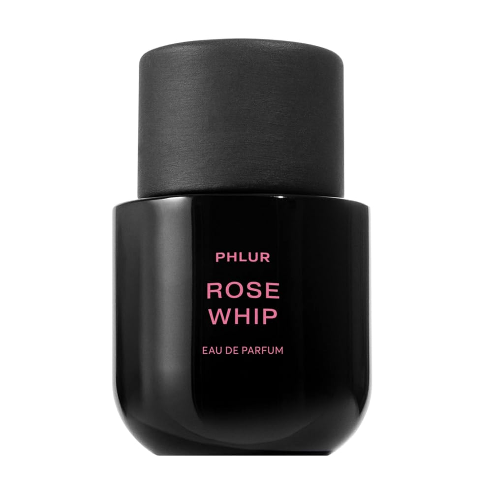 PHLUR Rose Whip bottle with cap highlights premium design and travel-friendly elegance.